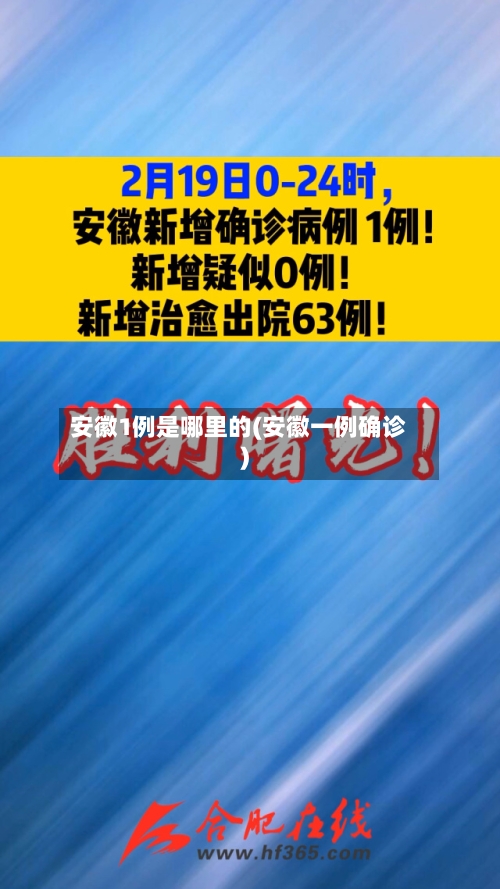 安徽1例是哪里的(安徽一例确诊)-第1张图片