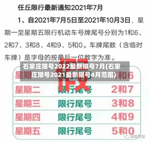 石家庄限号2022最新限号7月(石家庄限号2021最新限号4月范围)