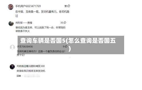 查询车辆是否国5(怎么查询是否国五)