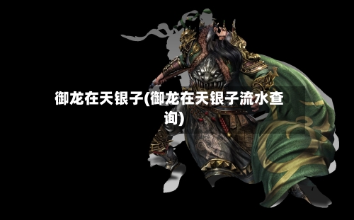 御龙在天银子(御龙在天银子流水查询)