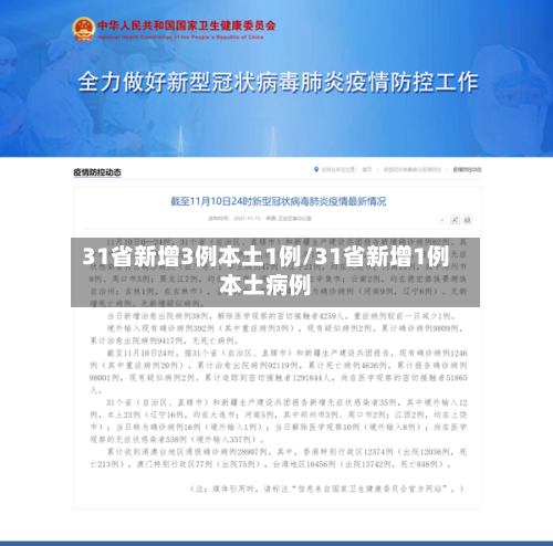 31省新增3例本土1例/31省新增1例本土病例-第1张图片