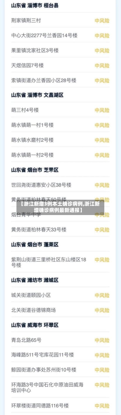 【浙江新增3例本土确诊病例,浙江新增确诊病例最新通报】