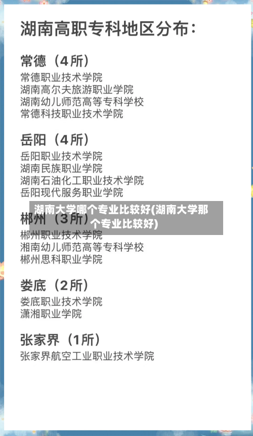 湖南大学哪个专业比较好(湖南大学那个专业比较好)-第3张图片