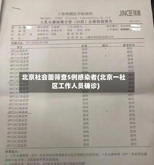 北京社会面筛查5例感染者(北京一社区工作人员确诊)-第1张图片