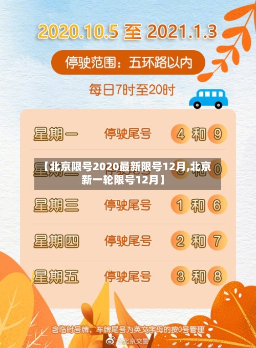 【北京限号2020最新限号12月,北京新一轮限号12月】