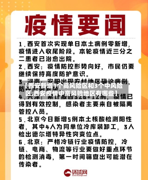【西安新增1个高风险区和3个中风险区,西安疫情中高风险地区有哪些】