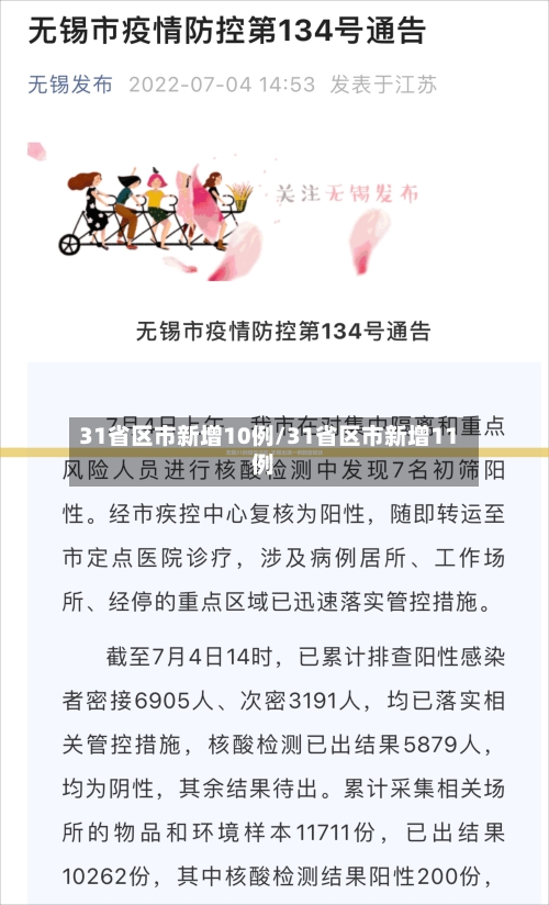 31省区市新增10例/31省区市新增11例