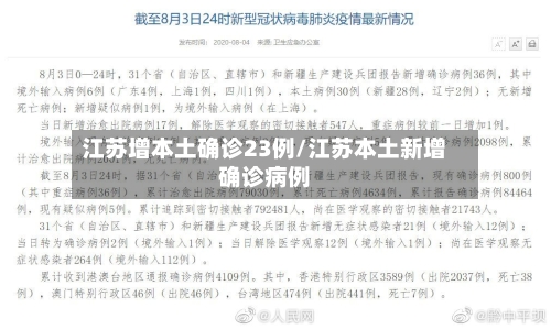 江苏增本土确诊23例/江苏本土新增确诊病例