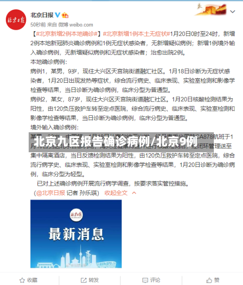 北京九区报告确诊病例/北京9例-第3张图片