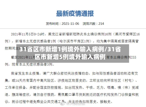 31省区市新增1例境外输入病例/31省区市新增5例境外输入病例-第2张图片