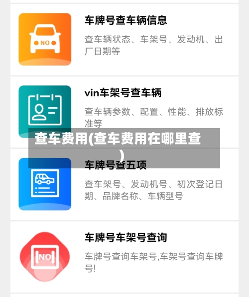 查车费用(查车费用在哪里查)-第2张图片