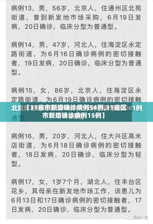 【31省市新增确诊病例54例,31省区市新增确诊病例15例】-第1张图片