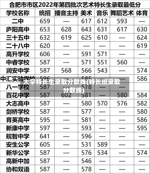 大学特长生录取分数线(特长班录取分数线)-第3张图片