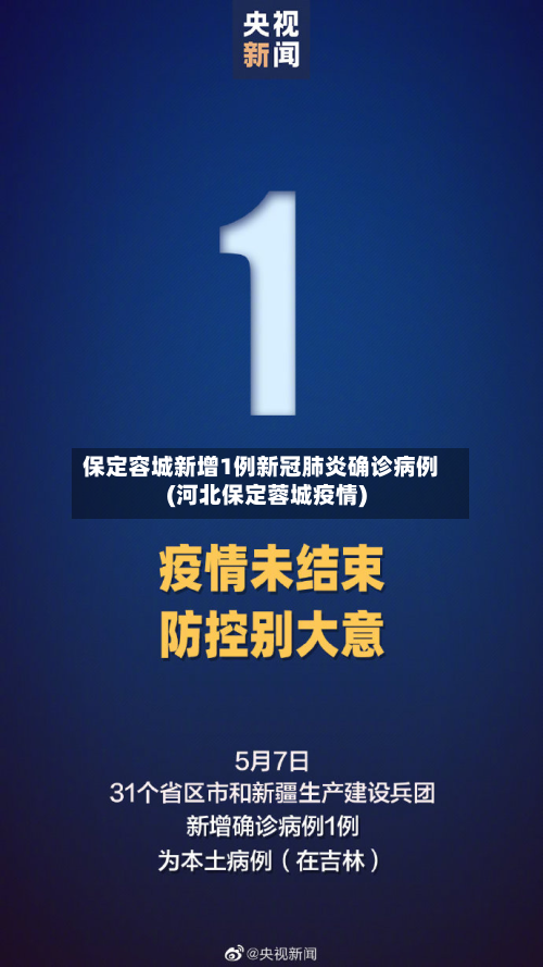 保定容城新增1例新冠肺炎确诊病例(河北保定蓉城疫情)-第2张图片