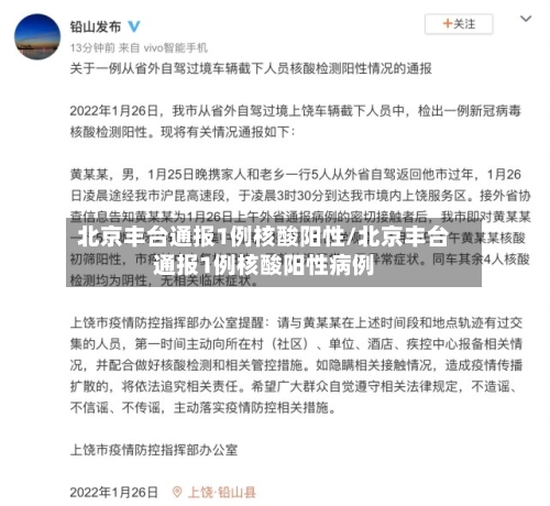 北京丰台通报1例核酸阳性/北京丰台通报1例核酸阳性病例
