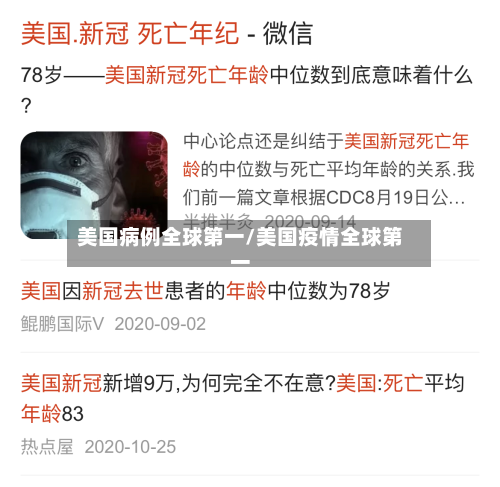 美国病例全球第一/美国疫情全球第一-第1张图片