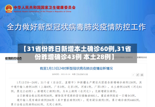 【31省份昨日新增本土确诊60例,31省份昨增确诊43例 本土28例】-第2张图片