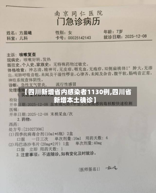 【四川新增省内感染者1130例,四川省新增本土确诊】
