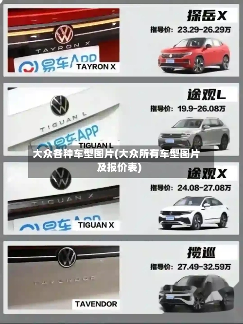 大众各种车型图片(大众所有车型图片及报价表)-第1张图片