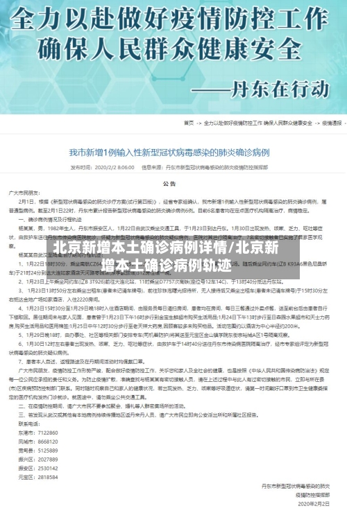 北京新增本土确诊病例详情/北京新增本土确诊病例轨迹