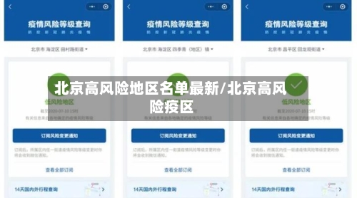 北京高风险地区名单最新/北京高风险疫区-第2张图片