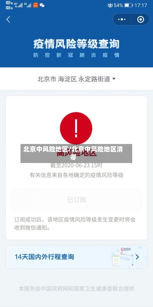 北京中风险地区/北京中风险地区清零-第1张图片