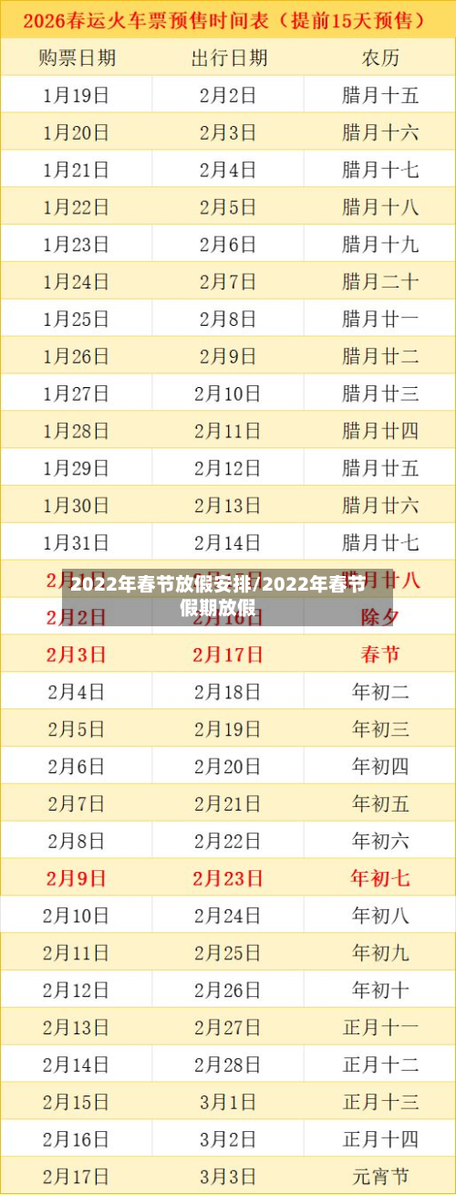 2022年春节放假安排/2022年春节假期放假-第2张图片