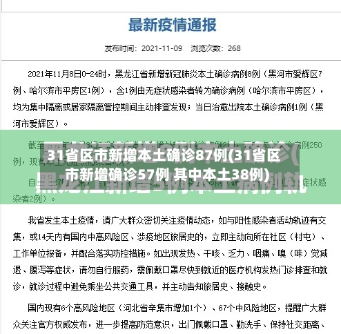 31省区市新增本土确诊87例(31省区市新增确诊57例 其中本土38例)-第2张图片