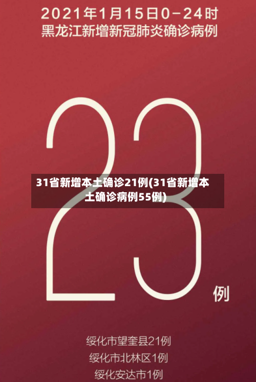31省新增本土确诊21例(31省新增本土确诊病例55例)-第3张图片