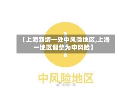 【上海新增一处中风险地区,上海一地区调整为中风险】-第3张图片
