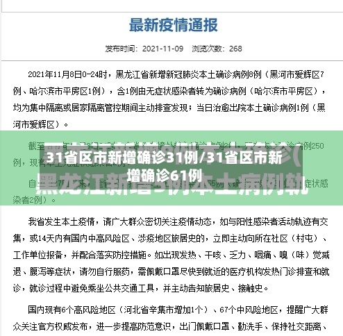 31省区市新增确诊31例/31省区市新增确诊61例-第2张图片