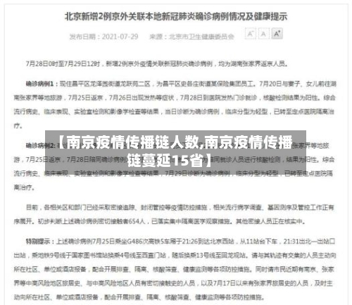 【南京疫情传播链人数,南京疫情传播链蔓延15省】-第1张图片