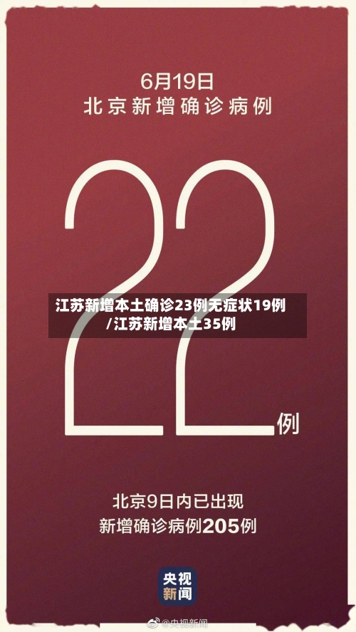 江苏新增本土确诊23例无症状19例/江苏新增本土35例-第1张图片