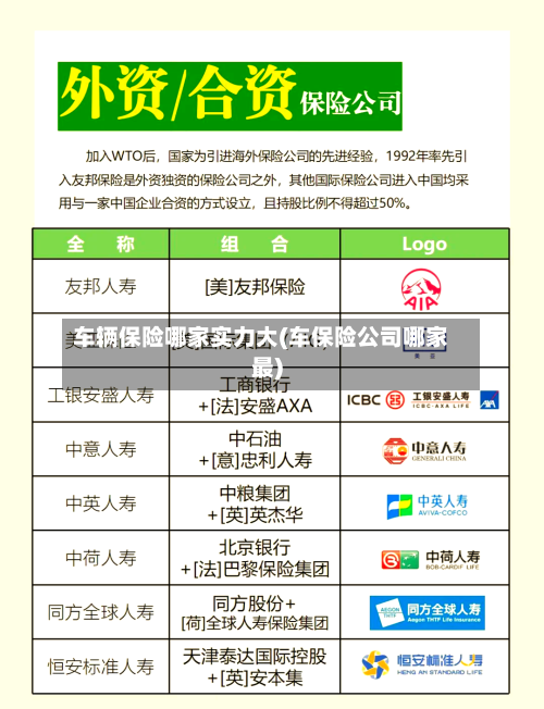 车辆保险哪家实力大(车保险公司哪家最)-第1张图片