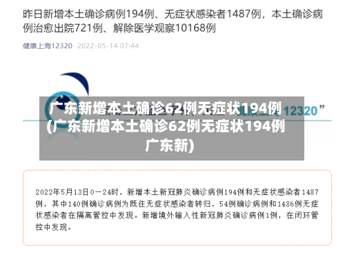 广东新增本土确诊62例无症状194例(广东新增本土确诊62例无症状194例广东新)-第2张图片