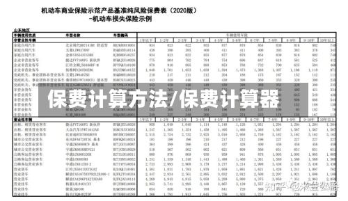 保费计算方法/保费计算器-第3张图片