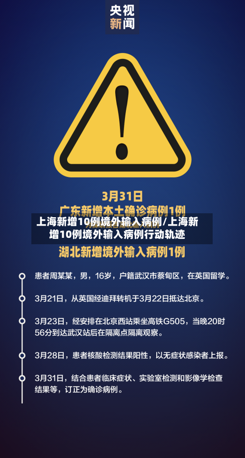 上海新增10例境外输入病例/上海新增10例境外输入病例行动轨迹
