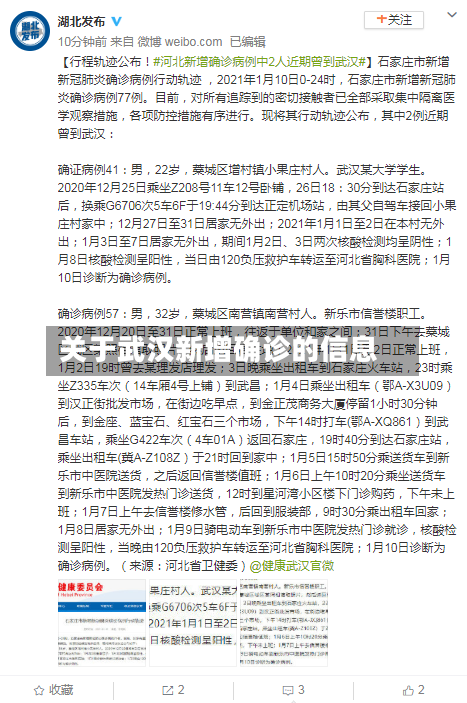关于武汉新增确诊的信息-第1张图片