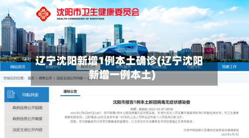 辽宁沈阳新增1例本土确诊(辽宁沈阳新增一例本土)-第1张图片