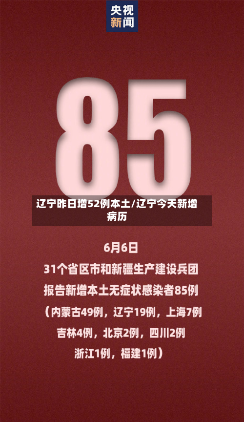 辽宁昨日增52例本土/辽宁今天新增病历