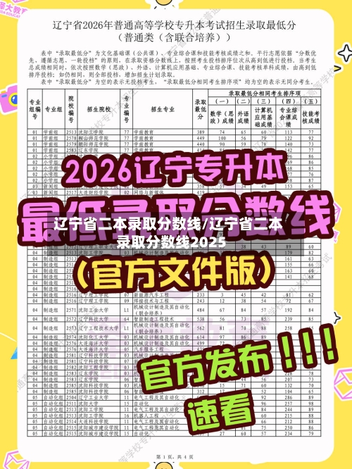 辽宁省二本录取分数线/辽宁省二本录取分数线2025-第2张图片
