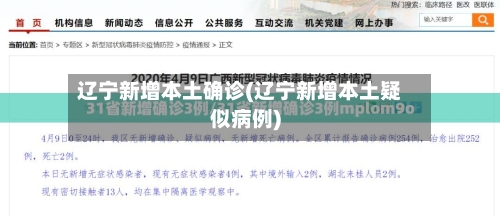 辽宁新增本土确诊(辽宁新增本土疑似病例)-第2张图片