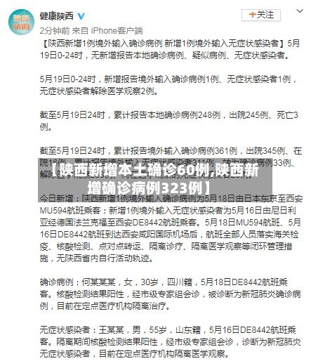 【陕西新增本土确诊60例,陕西新增确诊病例323例】-第2张图片
