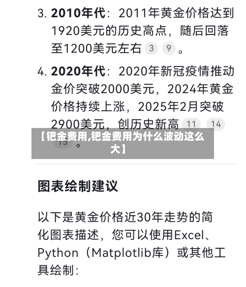【钯金费用,钯金费用为什么波动这么大】-第2张图片