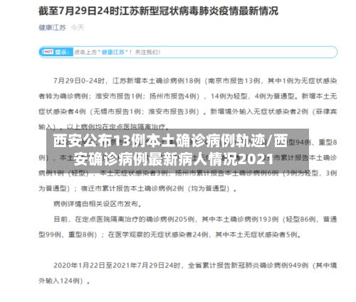 西安公布13例本土确诊病例轨迹/西安确诊病例最新病人情况2021