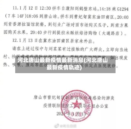 河北唐山最新疫情最新消息(河北唐山最新疫情轨迹)-第1张图片