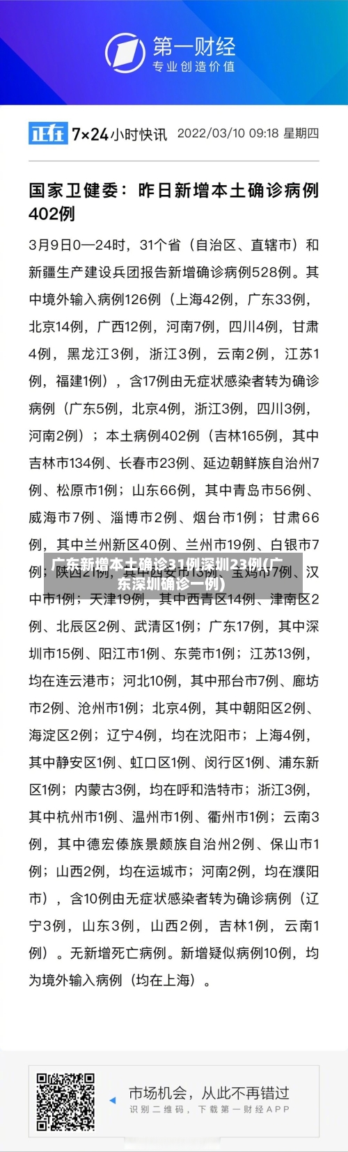 广东新增本土确诊31例深圳23例(广东深圳确诊一例)