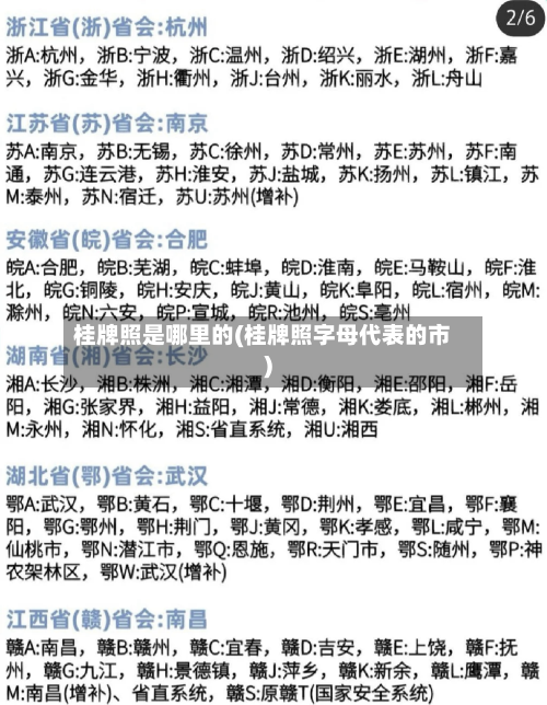 桂牌照是哪里的(桂牌照字母代表的市)-第1张图片
