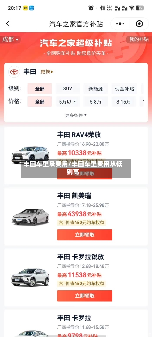 丰田车型及费用/丰田车型费用从低到高-第2张图片