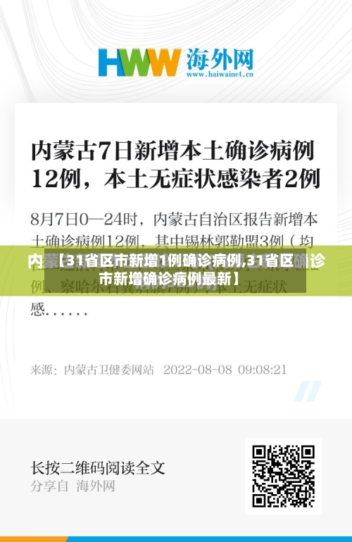 【31省区市新增1例确诊病例,31省区市新增确诊病例最新】-第1张图片